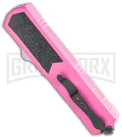 Titan Pink D/A OTF Automatic Knife - Tanto Black Plain -Kershaw Shop Titan Pink DA OTF Auto Tanto Black GX 36383 jr side large