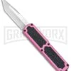 Titan Pink D/A OTF Automatic Knife - Tanto Satin Plain -Kershaw Shop Titan Pink DA OTF Auto Tanto Satin Plain BP 24616 jr large