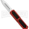 Titan Red D/A OTF Sim Carbon Fiber Automatic Knife - Dagger Satin Serrated -Kershaw Shop Titan Red DA OTF Sim CF Dagger Satin Serr BP 29300 jr large