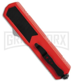 Titan Red D/A OTF Sim Carbon Fiber Automatic Knife - Dagger Black -Kershaw Shop Titan Red DA OTF Sim Carbon Fiber Automatic Knife Dagger Black GX 42230 td side large