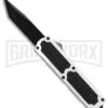Titan White D/A OTF Automatic Knife - Tanto Black Plain -Kershaw Shop Titan White DA tanto black plain BP 25701 er large