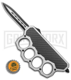 What The Knuck Knuckle Dagger D/A OTF Automatic CF/Satin -Two Tone Dagger -Kershaw Shop What The Knuck Knuckle Dagger DA Auto CF TT Dagger GX 38960 jr bottlecap large
