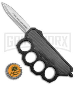 What The Knuck Knuckle Dagger D/A OTF Auto Carbon Fiber/Black - Dagger Satin -Kershaw Shop What the Knuck Knuckle Dagger DA Auto CF Black Dagger Satin GX 39134 jr bottlecap large