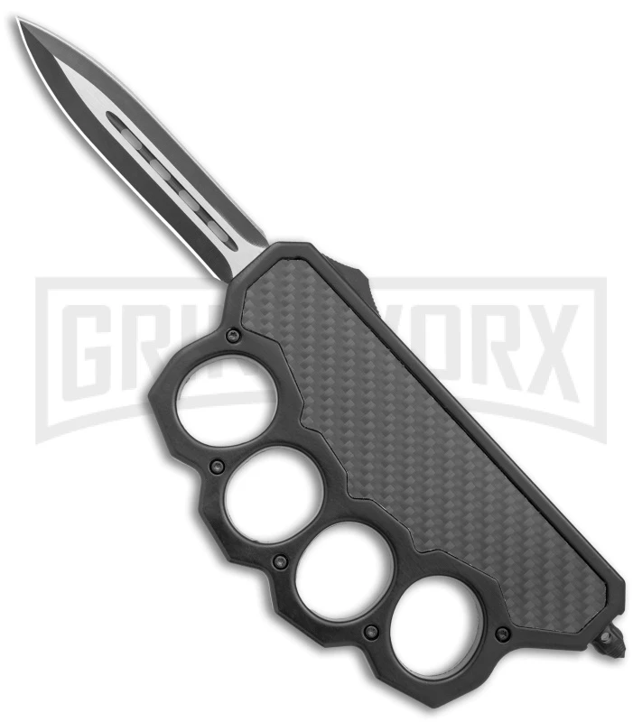 What The Knuck Knuckle Dagger D/A OTF Automatic Carbon Fiber -Two Tone Dagger 3 What The Knuck Knuckle Dagger D/A OTF Automatic Carbon Fiber -Two Tone Dagger