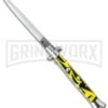 SKM AB 11" Italian Stiletto Yellow Swirl Killer Bee Automatic Knife - Dagger -Kershaw Shop ab 11in yellow swirl dagger cm large