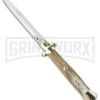 A.G.A. Campolin 15" Italian Stiletto Honey Horn Automatic Knife - Bayonet -Kershaw Shop aga 15in honey horn stiletto bayo large