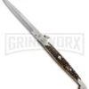 A.G.A. Campolin 16" Stag Horn Sicilian Ring Pull Automatic Knife - Bayonet 1 A.G.A. Campolin 16" Stag Horn Sicilian Ring Pull Automatic Knife - Bayonet -Kershaw Shop aga 16 stag sicilian ring large