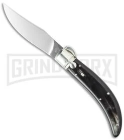 Lepre 9" Dark Horn Sicilian Picklock Automatic Knife - Satin Plain