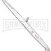 A.G.A. Campolin 9" Sicilian Ring Pull White Pearlex Automatic Knife - Bayonet -Kershaw Shop aga campolin sicilian ring pull white pearlex large