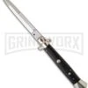 A.G.A. Campolin 15" Italian Stiletto Dark Horn Automatic Knife - Bayonet -Kershaw Shop aga campolin stiletto 15 dark horn bayo large