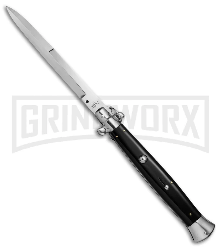 A.G.A. Campolin 18" Italian Stiletto Black Ring Pull Automatic Knife - Bayonet 3 A.G.A. Campolin 18" Italian Stiletto Black Ring Pull Automatic Knife - Bayonet