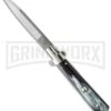 AGA Campolin 10" Italian Frosolone Dark Horn Automatic Knife - Bayonet -Kershaw Shop aga dark horn satin cm large