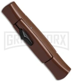 AKC 077 Concord Brown OTF Automatic Knife - Black Plain -Kershaw Shop akc 077 otf brown black plain bottom cm large
