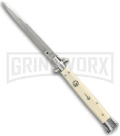 AKC 11" Sim Ivory Automatic Stiletto (Bayonet)