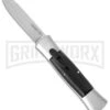 AKC 007 Concord White/Black OTF Automatic Knife - Satin Flat