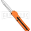 AKC F-20 Orange D/A OTF Dagger Automatic Knife - Satin Plain -Kershaw Shop akc f 20 da otf auto black Orange aluminum Satin dagger BHQ 177350 jr large