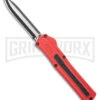 AKC F-20 Red D/A OTF Automatic Knife - Two Tone Plain -Kershaw Shop akc f 20 da otf auto black red aluminum tt dagger BHQ 177264 jr large