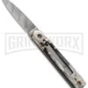AKC Classic 6" Lever Lock Brazilian Horn Automatic Knife - Damascus Plain -Kershaw Shop akc mini ll brazil damascus large