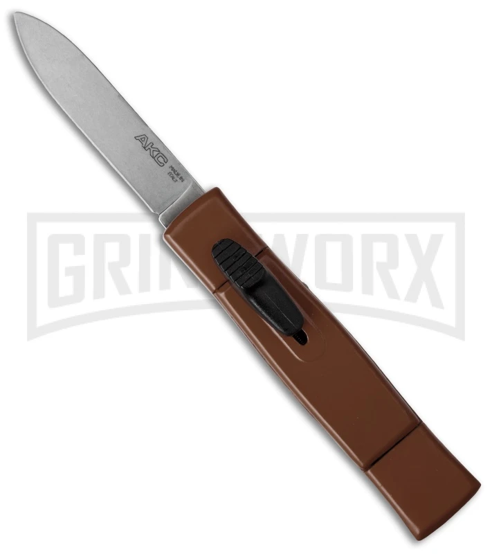 AKC Minion Concord Coyote Brown OTF Automatic Knife - Satin Plain 3 AKC Minion Concord Coyote Brown OTF Automatic Knife - Satin Plain