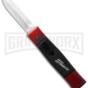 AKC Minion Concord Red/Black OTF Automatic Knife - Dagger Satin Plain -Kershaw Shop akc minion red black dagger cm bhq 31090 large