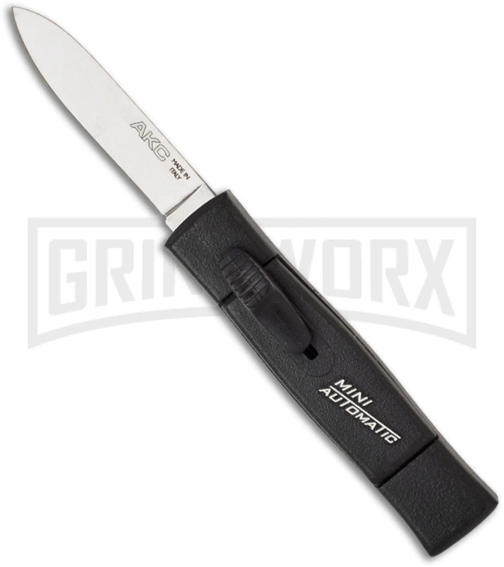 AKC Minion Concord Black OTF Automatic Knife - Flat Grind Satin Plain 3 AKC Minion Concord Black OTF Automatic Knife - Flat Grind Satin Plain