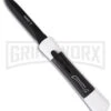 AKC Concord White/Black OTF Automatic Knife - Dagger Black Plain -Kershaw Shop akc otf concord white handle large