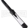 AKC Concord Black/White OTF Automatic Knife - Dagger Black Plain