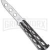 Bear And Son 113TR Silver Vein Small Trainer Butterfly Knife - Satin Plain -Kershaw Shop bear 113tr 4in silver vein butterfly large