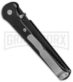 Bear OPS Carbon Fiber Stiletto Folding Knife - Damascus Plain -Kershaw Shop bear and son stiletto damascus MC 300 CF LD BHQ 37243 er side large