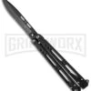Bear OPS Bear Song IV Black Balisong Butterfly Knife - Black Plain -Kershaw Shop bear ops b 400 aibk b butterfly jm large