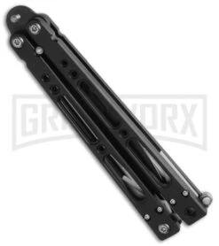 Bear OPS Bear Song IV Black Balisong Butterfly Knife - Black Plain -Kershaw Shop bear ops b 400 aibk b butterfly side jm large