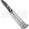 Bear OPS Small Bear Song IV Balisong Butterfly Knife - Black Plain -Kershaw Shop bear ops b 450 b 35014 bhq 16204 cm large