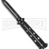 Bear OPS Bear-Song V Black Balisong Butterfly Knife - Black Plain