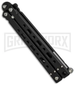 Bear OPS Bear-Song V Black Balisong Butterfly Knife - Black Plain -Kershaw Shop bear ops b 500 aibk b 35028 side cm large