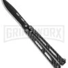 Bear OPS Bear Song IV Sim Carbon Fiber Balisong Butterfly Knife - Black Plain 2 Bear OPS Bear Song IV Sim Carbon Fiber Balisong Butterfly Knife - Black Plain -Kershaw Shop bear ops black cf b 400 aicf b BHQ 36604 dl jr large