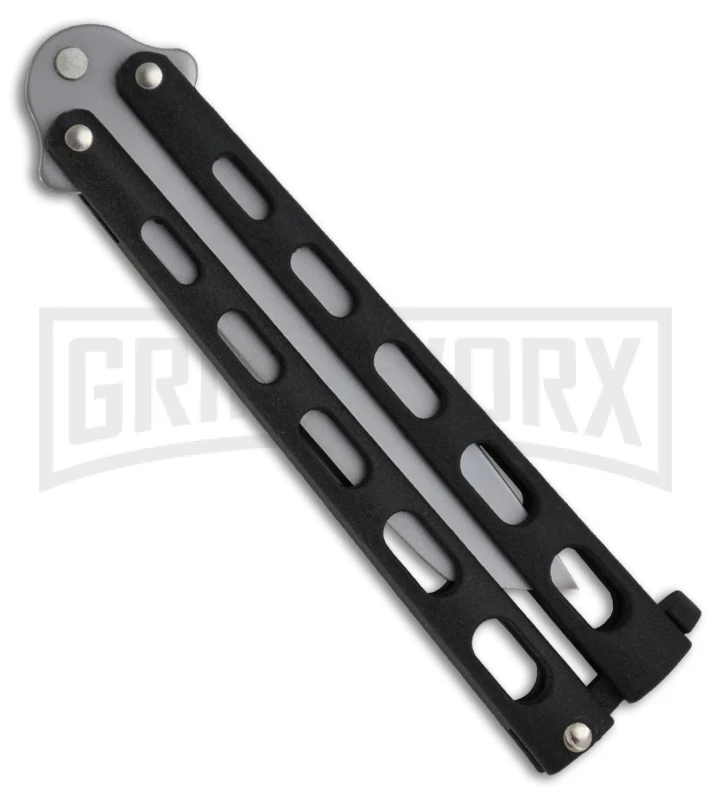 Bear And Son Knives 114AB Large Balisong Butterfly Knife - Bead Blast Tanto 4 Bear And Son Knives 114AB Large Balisong Butterfly Knife - Bead Blast Tanto - Image 2