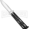 Benchmark BM004 Black Balisong Butterfly Knife - Satin Plain