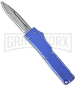 Firecracker Mini Blue D/A OTF Automatic Knife - Bead Blast Plain 4TH18