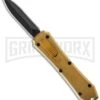 Coffin Blaster Gold DA/OTF Automatic Knife - Black Plain
