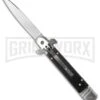 8" Leverlock Black Wood Automatic Knife - Bayonet 1 8" Leverlock Black Wood Automatic Knife - Bayonet -Kershaw Shop blade play stilleto gbs62 cm large