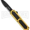 Titan Yellow D/A OTF Automatic Knife - Dagger Black Serr -Kershaw Shop bladeplay titan otf serr dagger black yellow large
