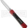 AKC Concord Red/Black OTF Automatic Knife - Dagger Satin Plain -Kershaw Shop concord red black inserts satin dagger otf large