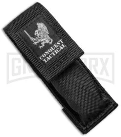 Conquest Tactical Fury Brown Splash D/A OTF Automatic Knife - Black Plain -Kershaw Shop conquest tactical sheath cm large