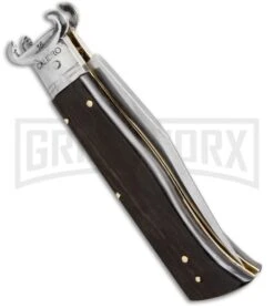 AGA Campolin Ebony Shot Shell Puller Calibro Humpback Auto Knife - Polish Plain -Kershaw Shop ebony callbro humpback side jm large