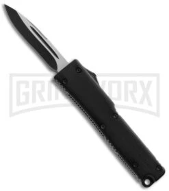 Firecracker Mini Black D/A OTF Automatic Knife - Black Plain