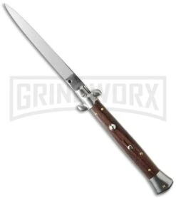 Frank B. 11" Italian Stiletto Cocobolo Wood Automatic Knife - Flat Grind