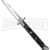 Frank B. 11" Italian Stiletto Swinguard Dark Horn Automatic Knife - Bayonet