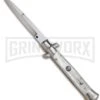 Frank B. 9" Italian Stiletto White Pearlex Automatic Knife - Bayonet
