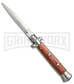 Frank B. 9" Italian Stiletto Cocobolo Wood Automatic Knife - Dagger