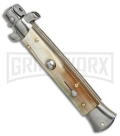 Frank B Italian 9" Honey Horn Stiletto (Dagger) -Kershaw Shop frank b 9in honey horn stiletto BP 6430 er spine large